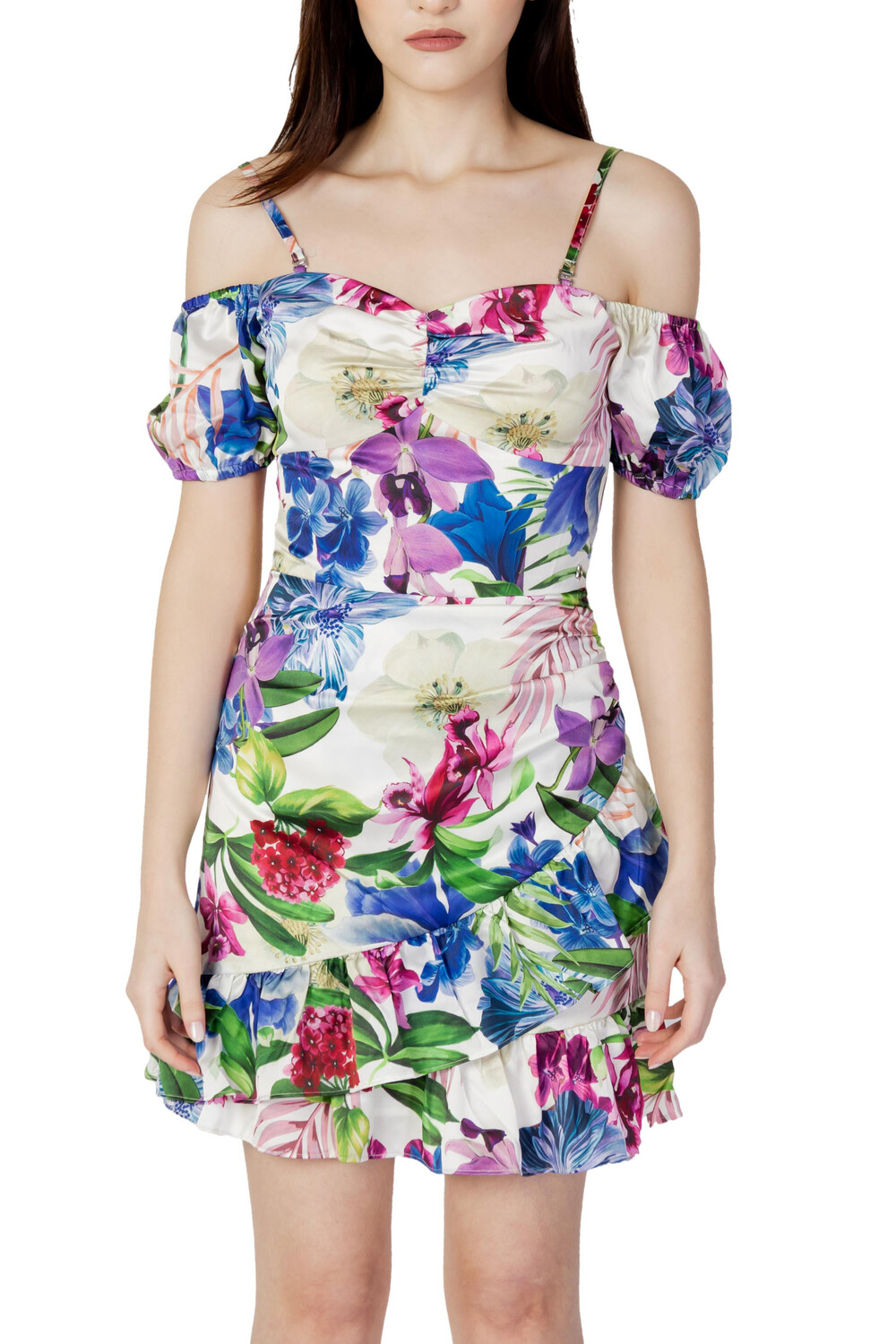 Платье Guess с цветочным принтом, белый
Платье Guess с цветочным принтом, белый