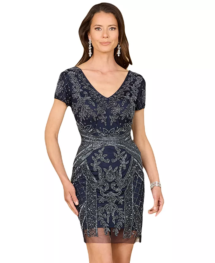 Женское коктейльное платье с рукавами-крылышками и отделкой бисером Lara, синий
Женское коктейльное платье с рукавами-крылышками и отделкой бисером Lara, синий