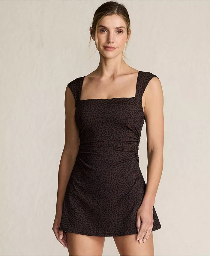 Женский купальник-платье с квадратным вырезом и сборками Lands' End, коричневый
Женский купальник-платье с квадратным вырезом и сборками Lands' End, коричневый