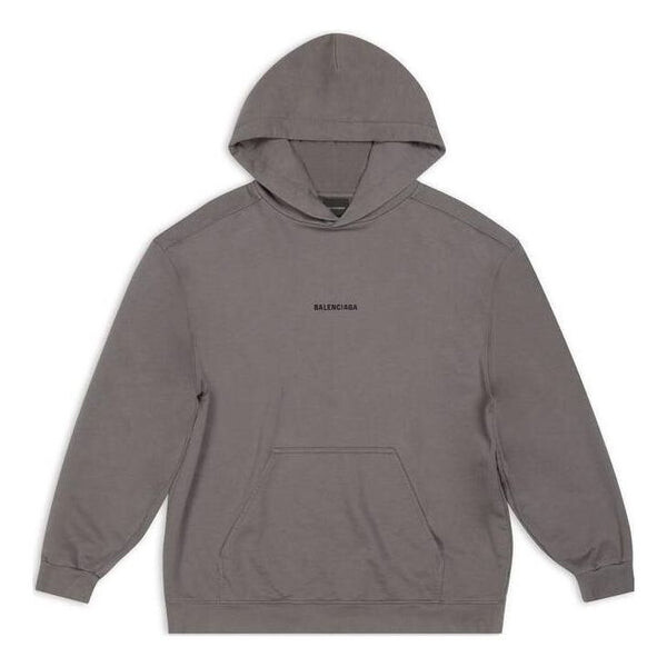 Толстовка back hoodie medium fit 'grey' Balenciaga, серый 
Толстовка back hoodie medium fit 'grey' Balenciaga, серый