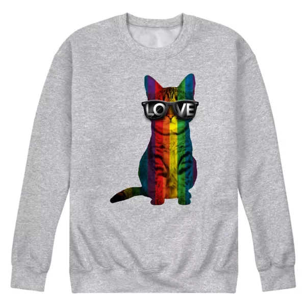 Мужская флисовая толстовка с принтом «Love Cat» Licensed Character, серый 
Мужская флисовая толстовка с принтом «Love Cat» Licensed Character, серый