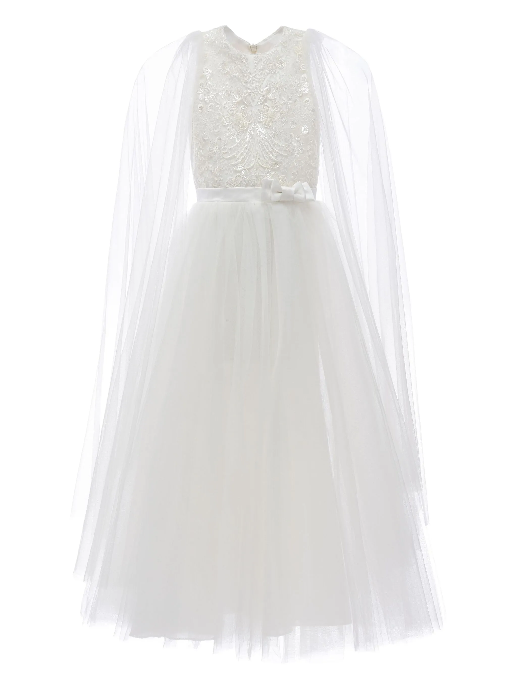 Платье Thalia с накидкой из тюля на рукавах Tulleen, белый
Платье Thalia с накидкой из тюля на рукавах Tulleen, белый