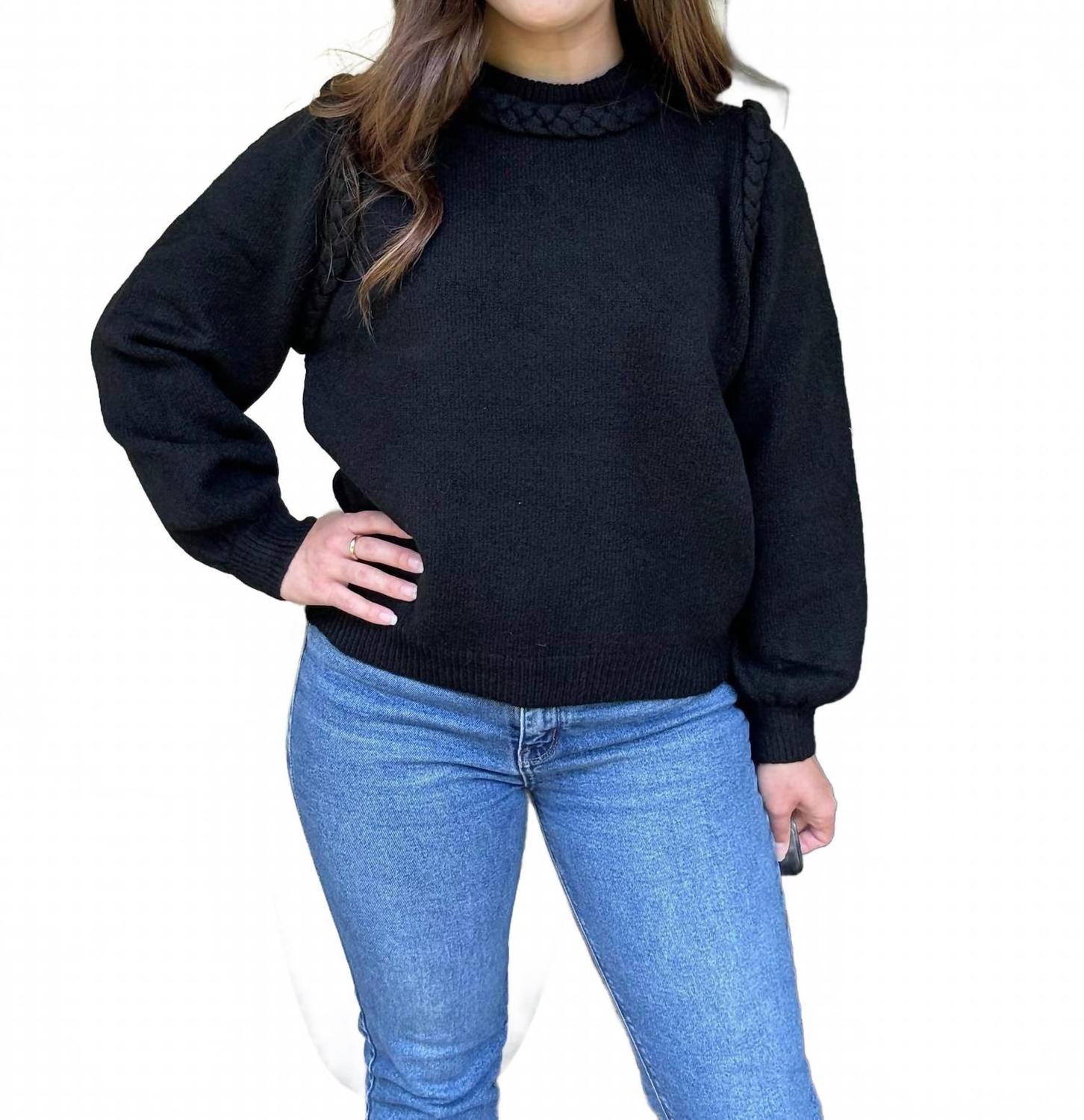 Свитер с плетеными деталями черный Entro
Свитер с плетеными деталями черный Entro