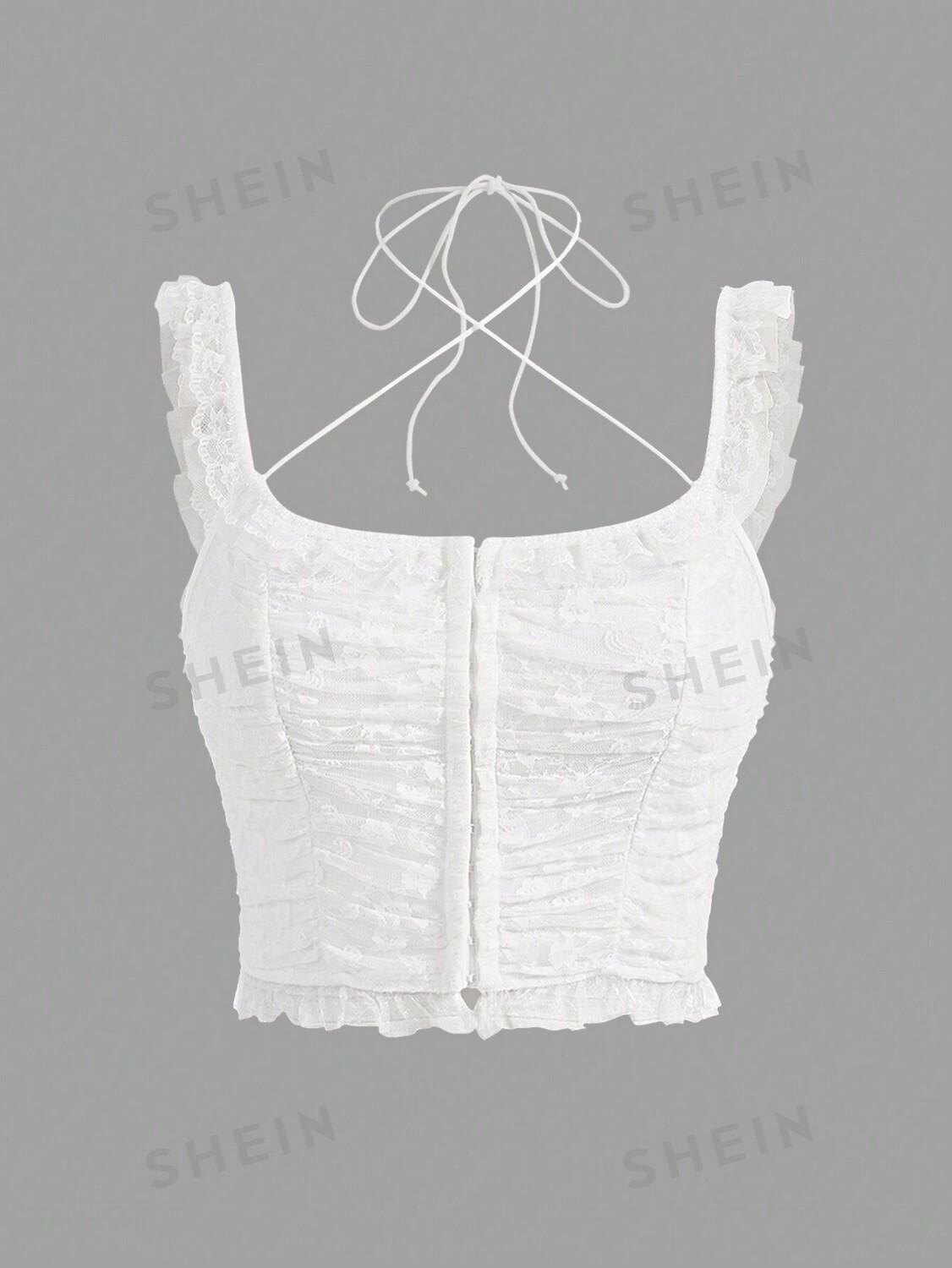 Neu Coquette Kawaii Ballet Style Белая летняя женская майка со шнуровкой и рюшами Shein, белый
Neu Coquette Kawaii Ballet Style Белая летняя женская майка со шнуровкой и рюшами Shein, белый