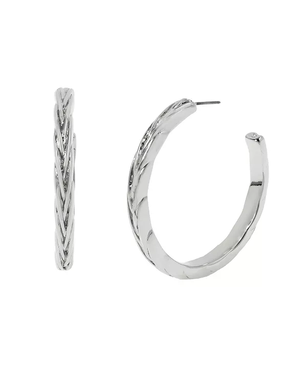 Большие плетеные серьги-кольца Steve Madden, rhodium
Большие плетеные серьги-кольца Steve Madden, rhodium