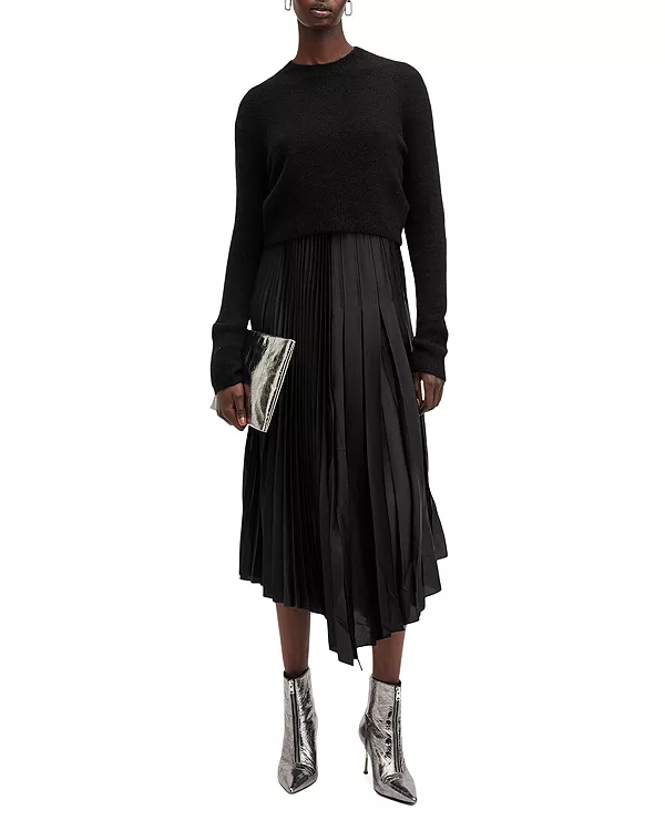 Платье-Макси Jax 2-в-1 с плиссировкой Allsaints, черный
Платье-Макси Jax 2-в-1 с плиссировкой Allsaints, черный