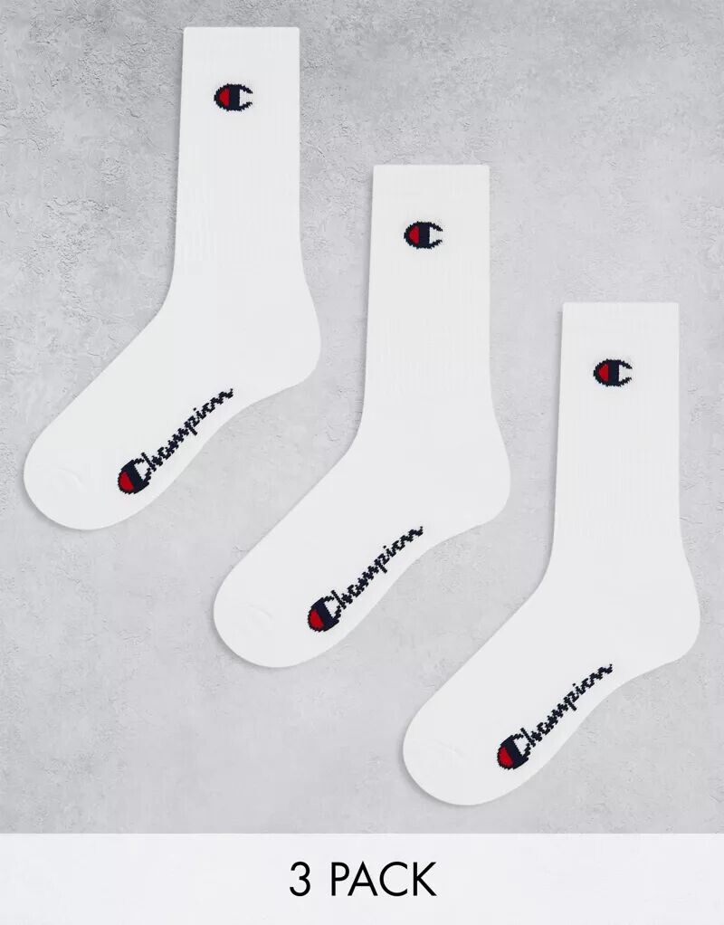 Комплект из трех белых носков Champion
Комплект из трех белых носков Champion