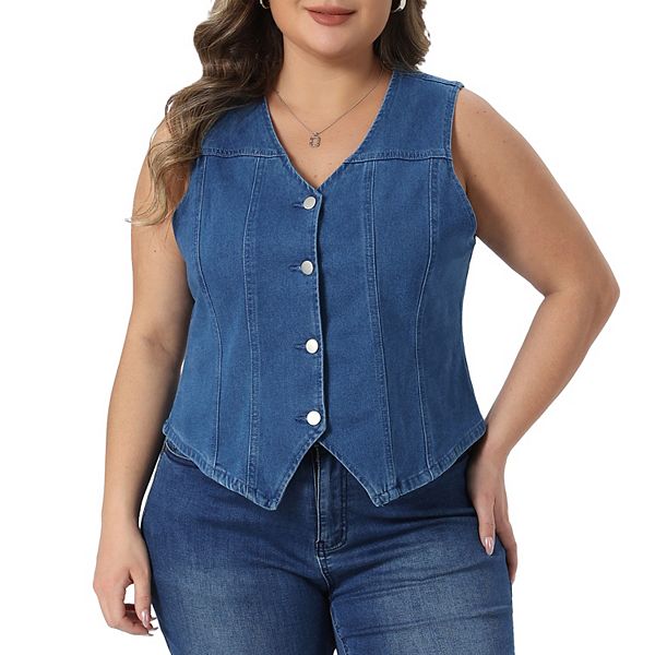 Женский джинсовый жилет plus size с пуговицами Agnes Orinda
Женский джинсовый жилет plus size с пуговицами Agnes Orinda