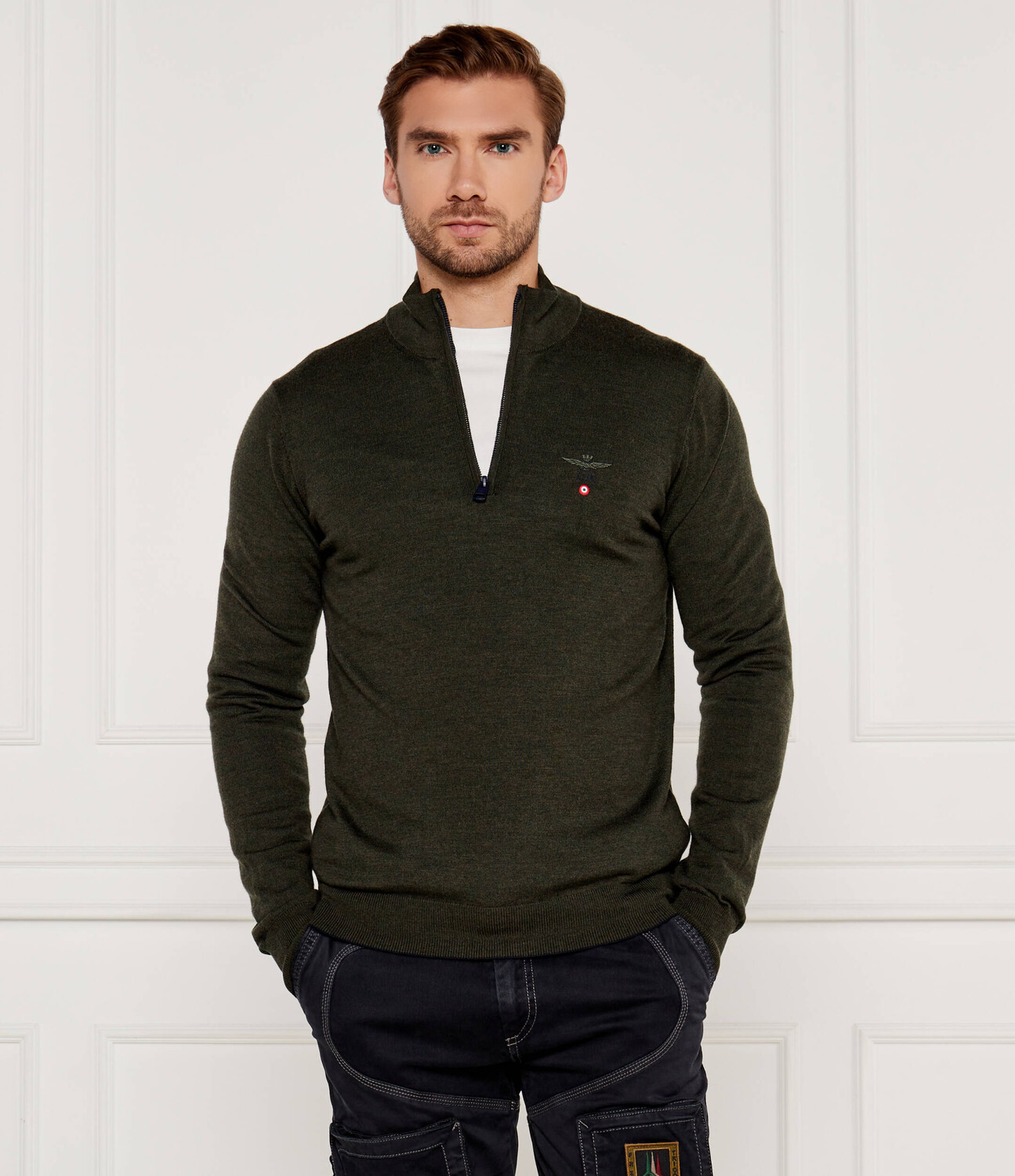 Свитер Aeronautica Militare Slim Fit, оливково-зеленый
Свитер Aeronautica Militare Slim Fit, оливково-зеленый