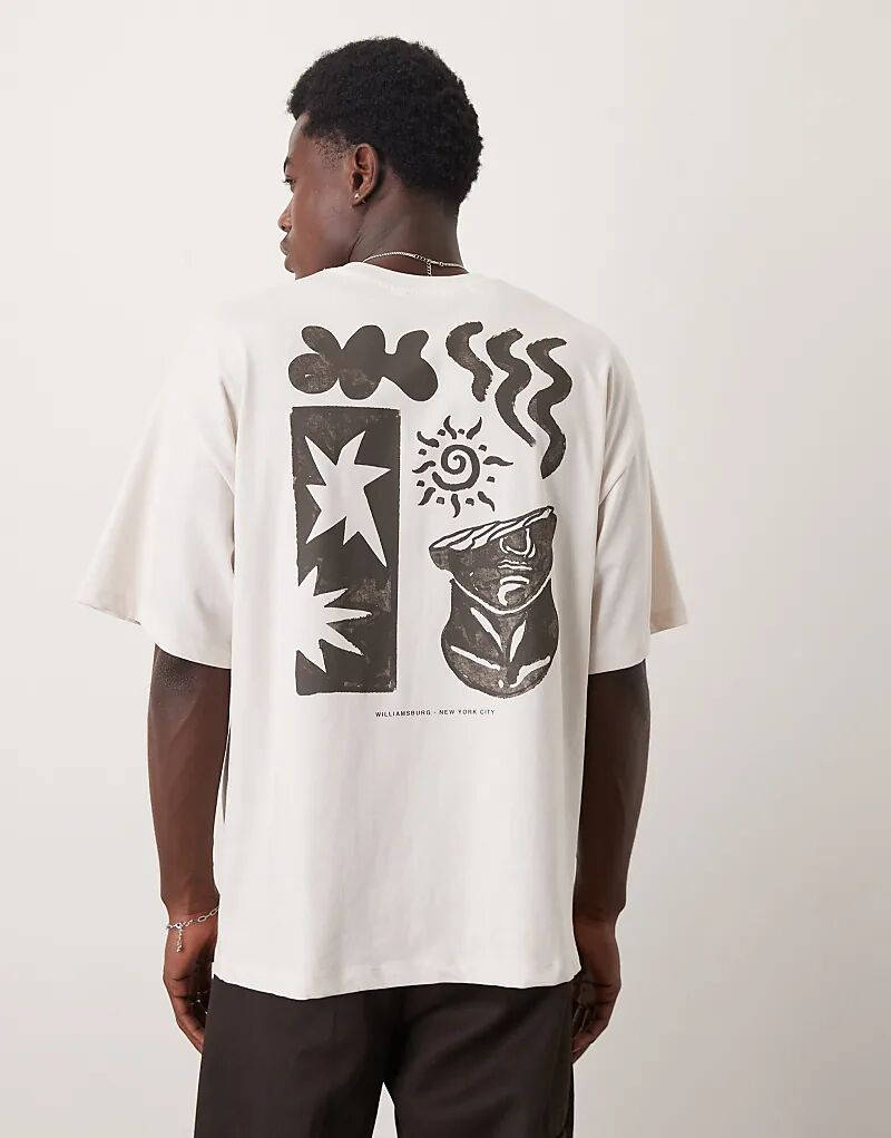 Футболка большого размера из плотной ткани с художественным принтом на спине Selected в кремово-белом цвете
Футболка большого размера из плотной ткани с художественным принтом на спине Selected в кремово-белом цвете