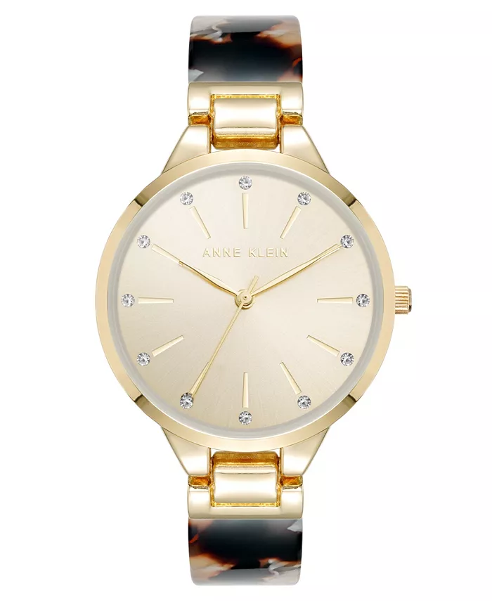 Женские наручные часы Quartz Boyfriend с браслетом из черепахового ацетата и золотистого металлического сплава, 35.5 мм Anne Klein, Позолоченный, Женские наручные часы Quartz Boyfriend с браслетом из черепахового ацетата и золотистого металлического сплав
Женские наручные часы Quartz Boyfriend с браслетом из черепахового ацетата и золотистого металлического сплава, 35.5 мм Anne Klein, Позолоченный, Женские наручные часы Quartz Boyfriend с браслетом из черепахового ацетата и золотистого металлического сплав