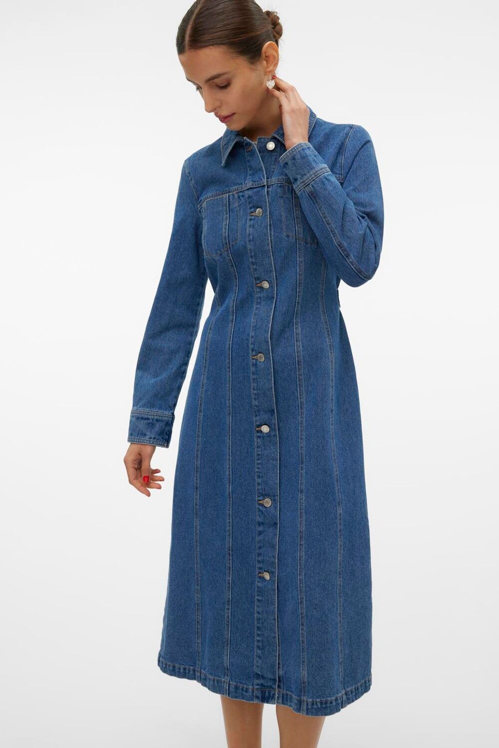 Приталенное джинсовое платье рубашка Vero Moda, синий
Приталенное джинсовое платье рубашка Vero Moda, синий