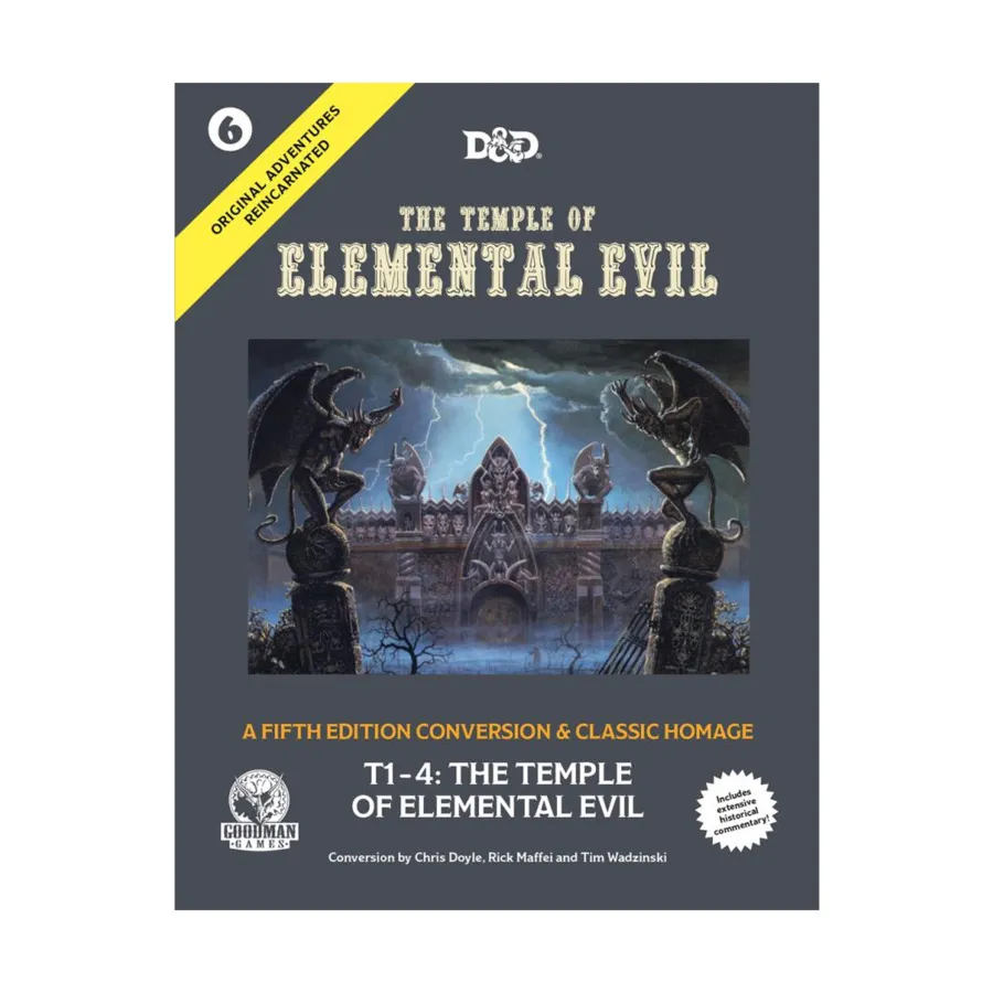 Бокс-сет Temple of Elemental Evil (5e), Original Adventures Reincarnated (5E) (Goodman Games)
Бокс-сет Temple of Elemental Evil (5e), Original Adventures Reincarnated (5E) (Goodman Games)