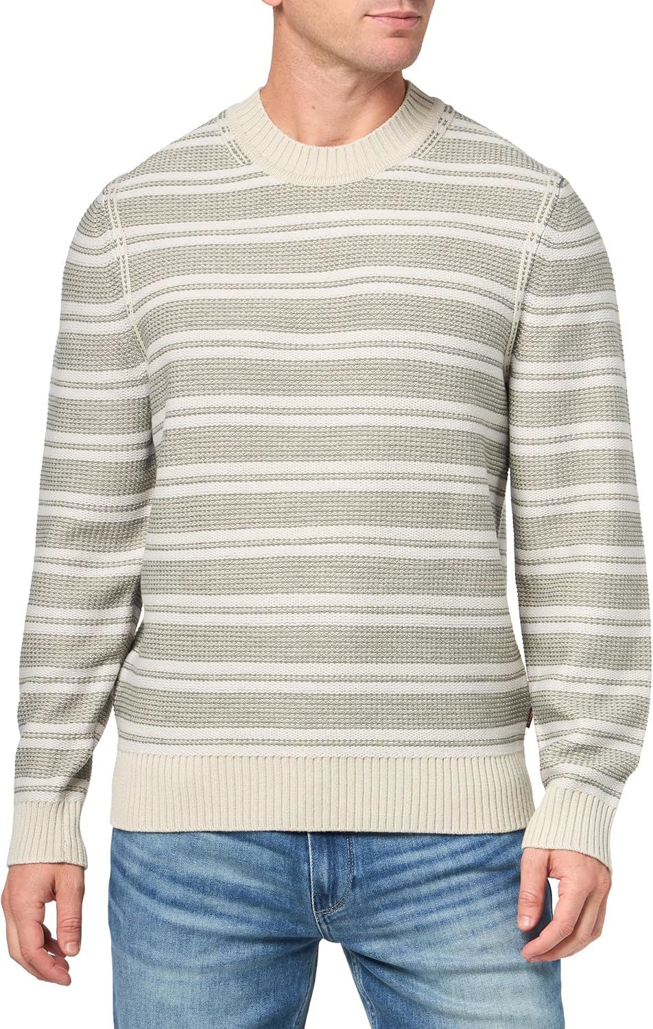 BOSS мужской свитер Small Block Stripe из шерстяной смеси, Dark Dust
BOSS мужской свитер Small Block Stripe из шерстяной смеси, Dark Dust