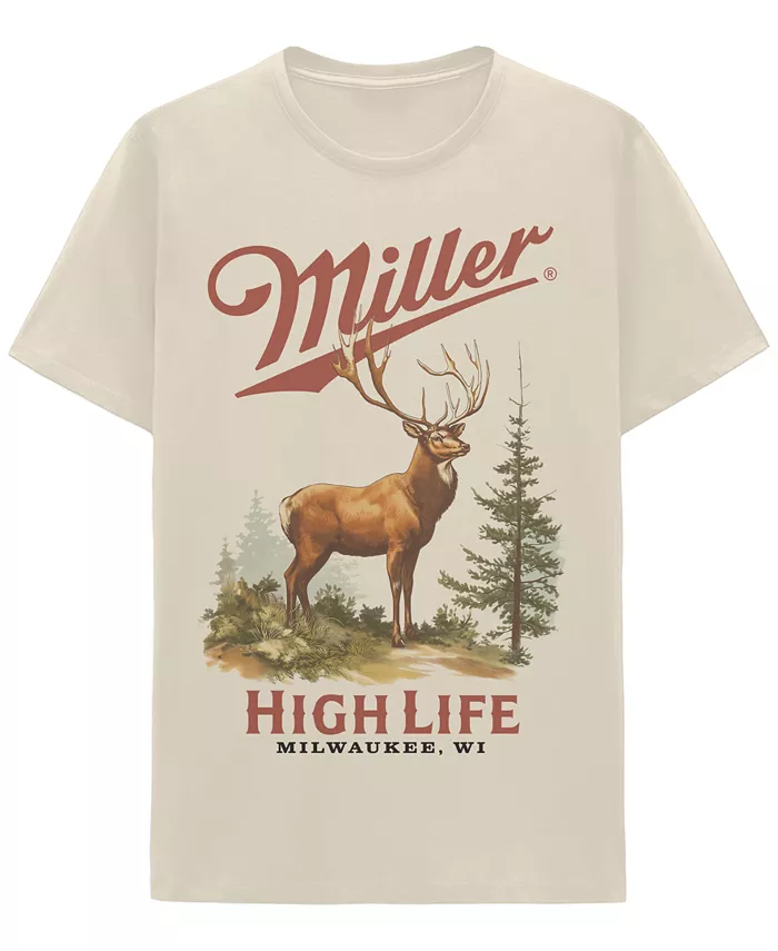 Мужская футболка Miller Lite с коротким рукавом и графикой с оленем Hybrid Apparel, загар/бежевый
Мужская футболка Miller Lite с коротким рукавом и графикой с оленем Hybrid Apparel, загар/бежевый