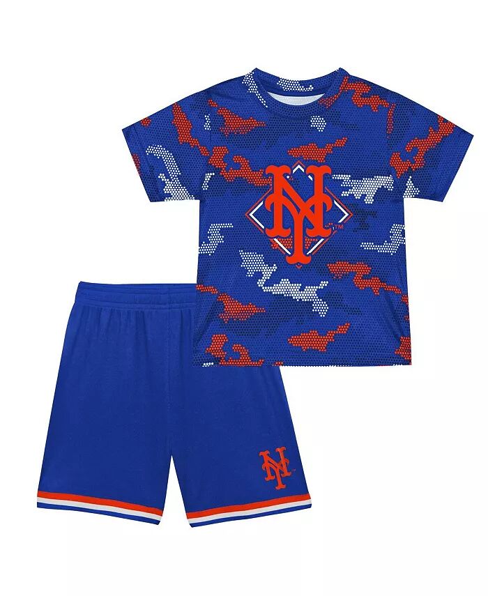 Футболка и шорты для маленьких мальчиков и девочек Royal New York Mets Field Ball Outerstuff
Футболка и шорты для маленьких мальчиков и девочек Royal New York Mets Field Ball Outerstuff
