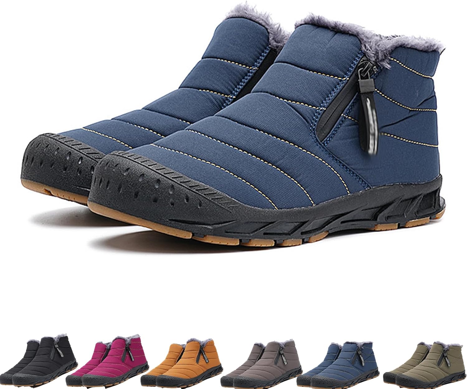 Зимние ботинки для мужчин и женщин, водонепроницаемые, с меховой подкладкой, теплые укороченные сапоги с молнией, удобные для прогулок на улице Generic, темно-синий
Зимние ботинки для мужчин и женщин, водонепроницаемые, с меховой подкладкой, теплые укороченные сапоги с молнией, удобные для прогулок на улице Generic, темно-синий