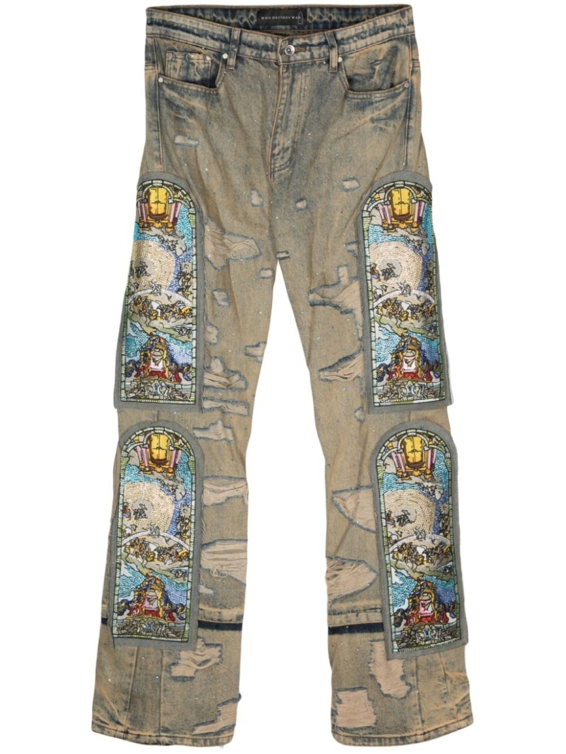 Джинсы Unfurled с эффектом потертости Who Decides War, синий
Джинсы Unfurled с эффектом потертости Who Decides War, синий