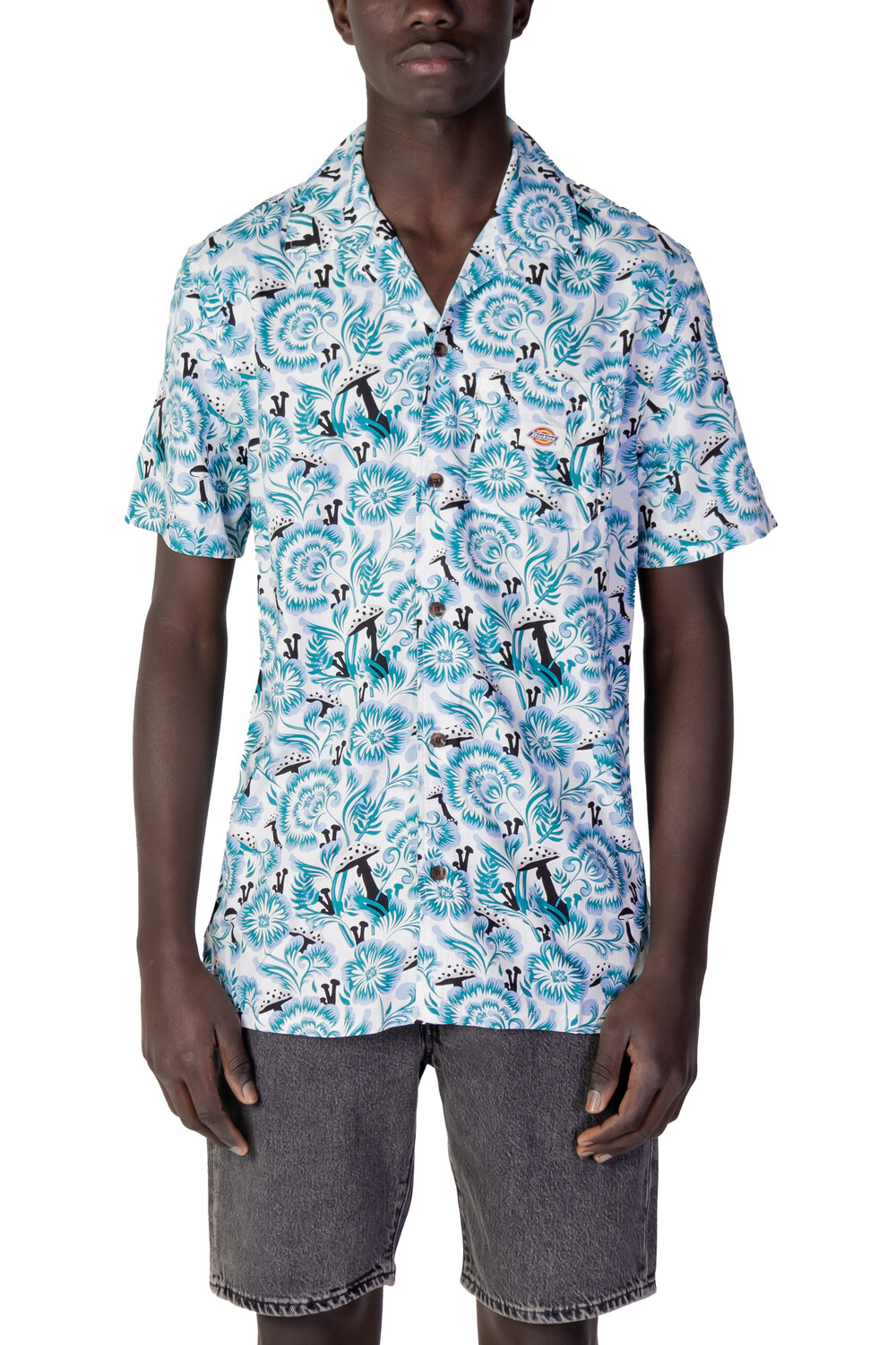 Рубашка Dickies хлопковая с рисунком, светло-голубой
Рубашка Dickies хлопковая с рисунком, светло-голубой