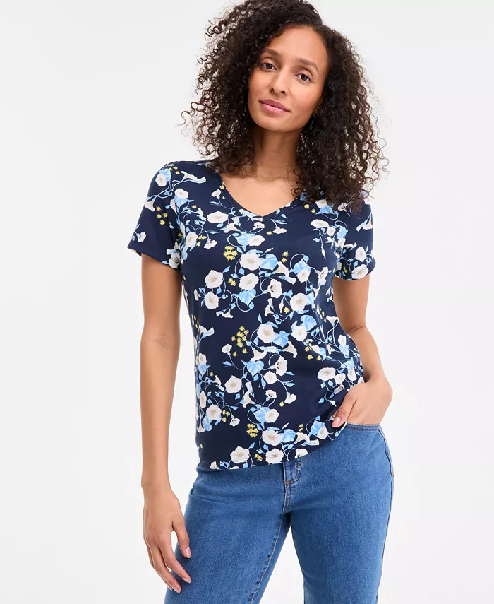 Женская футболка с принтом и V-образным вырезом Style & Co, синий
Женская футболка с принтом и V-образным вырезом Style & Co, синий