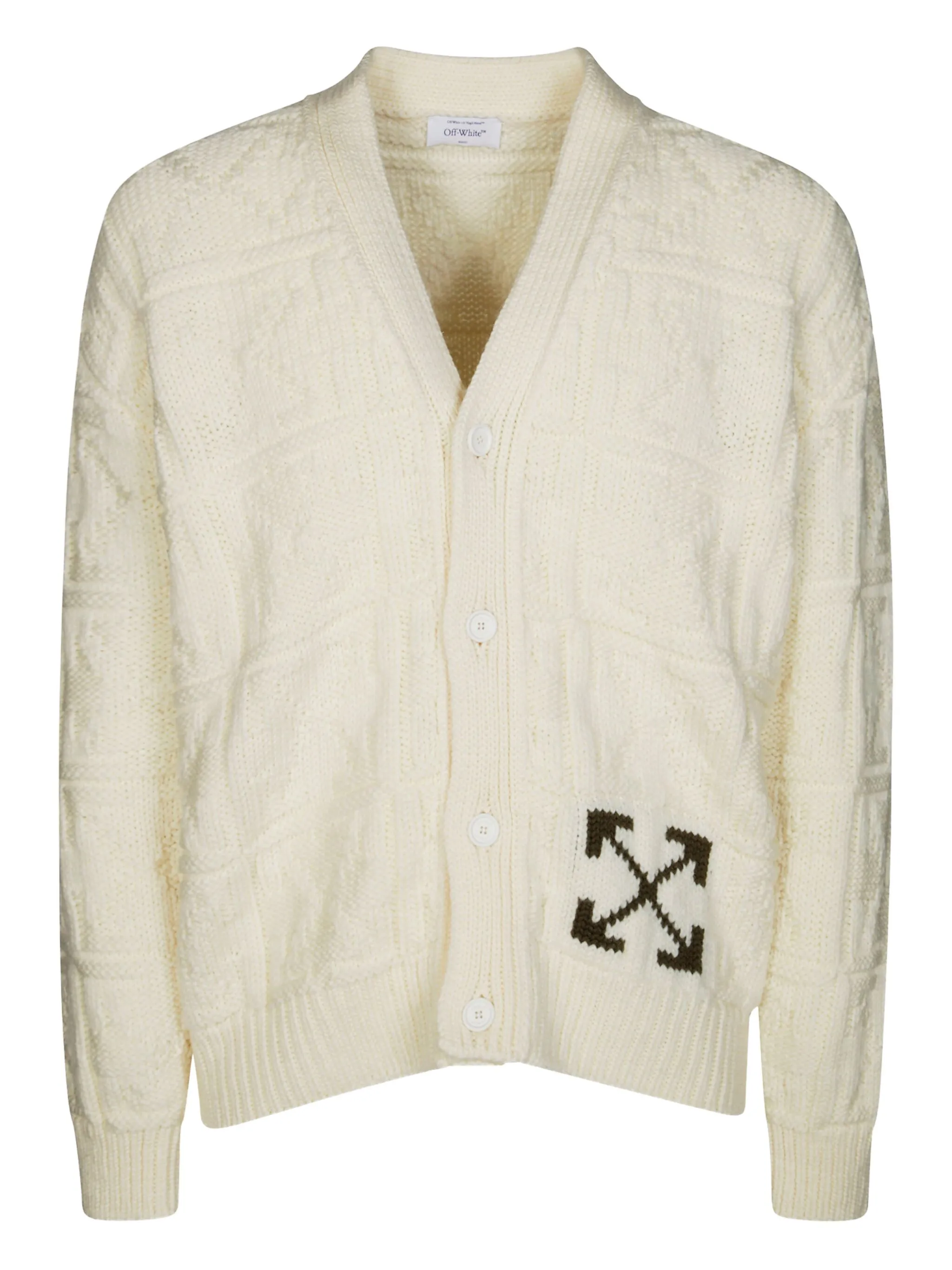 Кардиган с логотипом на пуговицах Off-White, нейтральный
Кардиган с логотипом на пуговицах Off-White, нейтральный