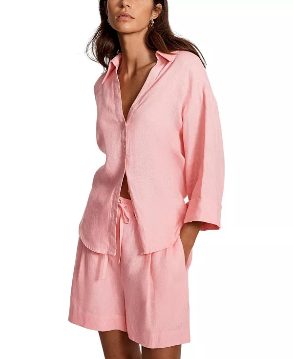 Женская льняная курортная блузка Mint Velvet, розовый
Женская льняная курортная блузка Mint Velvet, розовый