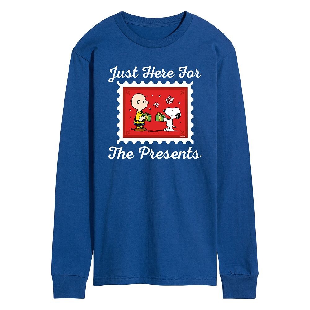 Мужская футболка с длинными рукавами и рисунком Peanuts Just Here For The Presents Licensed Character, синий
Мужская футболка с длинными рукавами и рисунком Peanuts Just Here For The Presents Licensed Character, синий