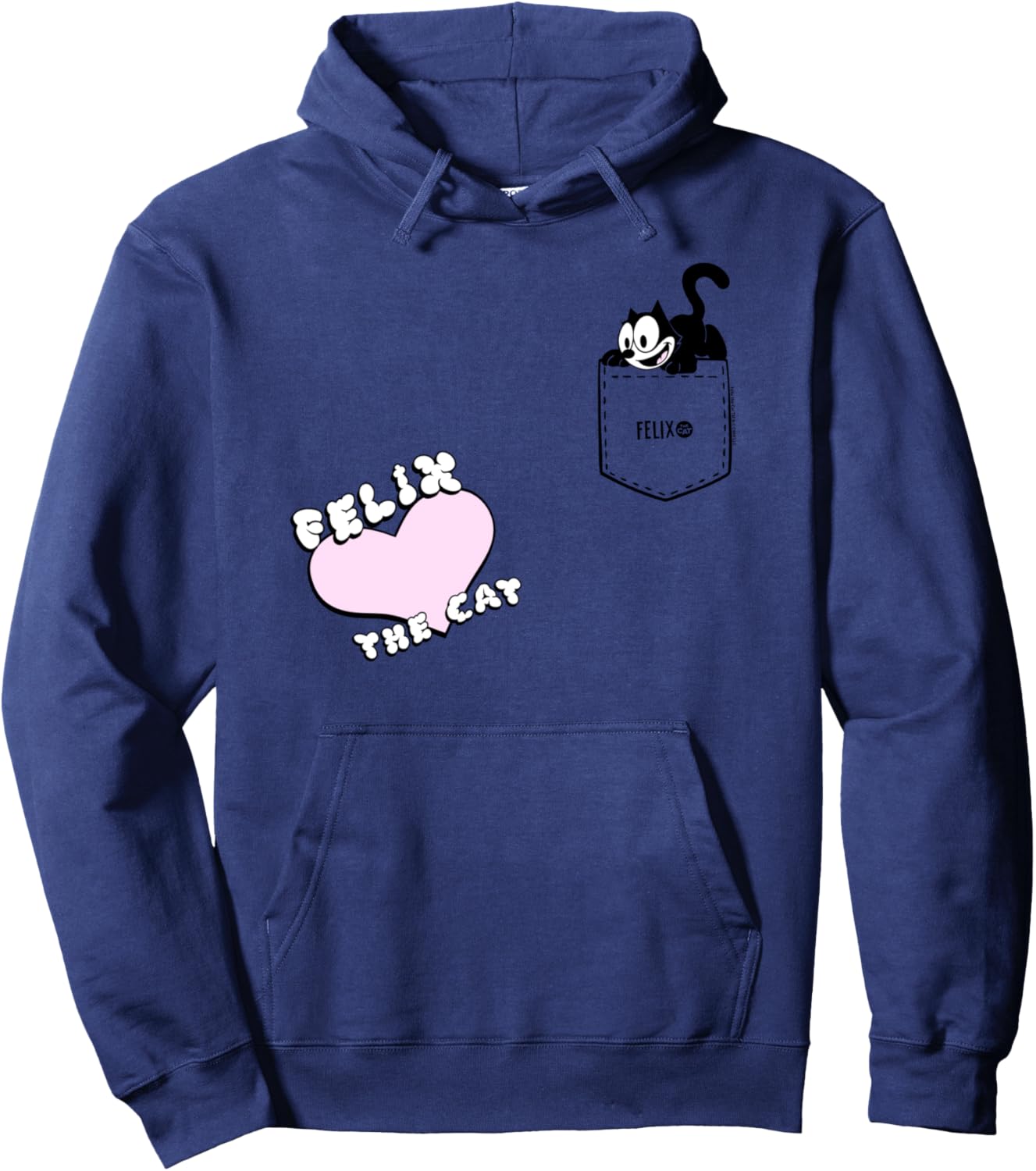 Толстовка с капюшоном «Игривое сердце» с изображением кота Феликса Felix The Cat, темно-синий
Толстовка с капюшоном «Игривое сердце» с изображением кота Феликса Felix The Cat, темно-синий