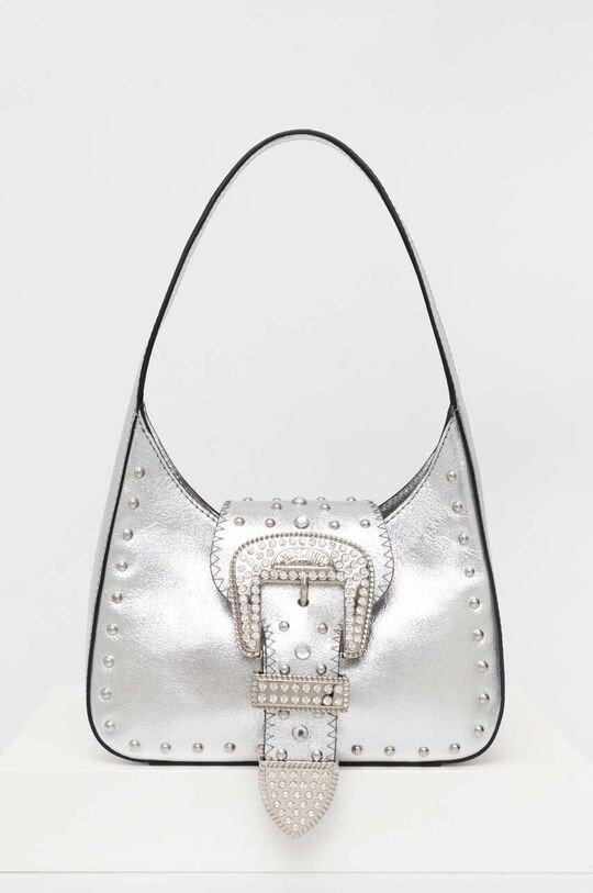 Кожаная сумочка Moschino Jeans, серебро
Кожаная сумочка Moschino Jeans, серебро