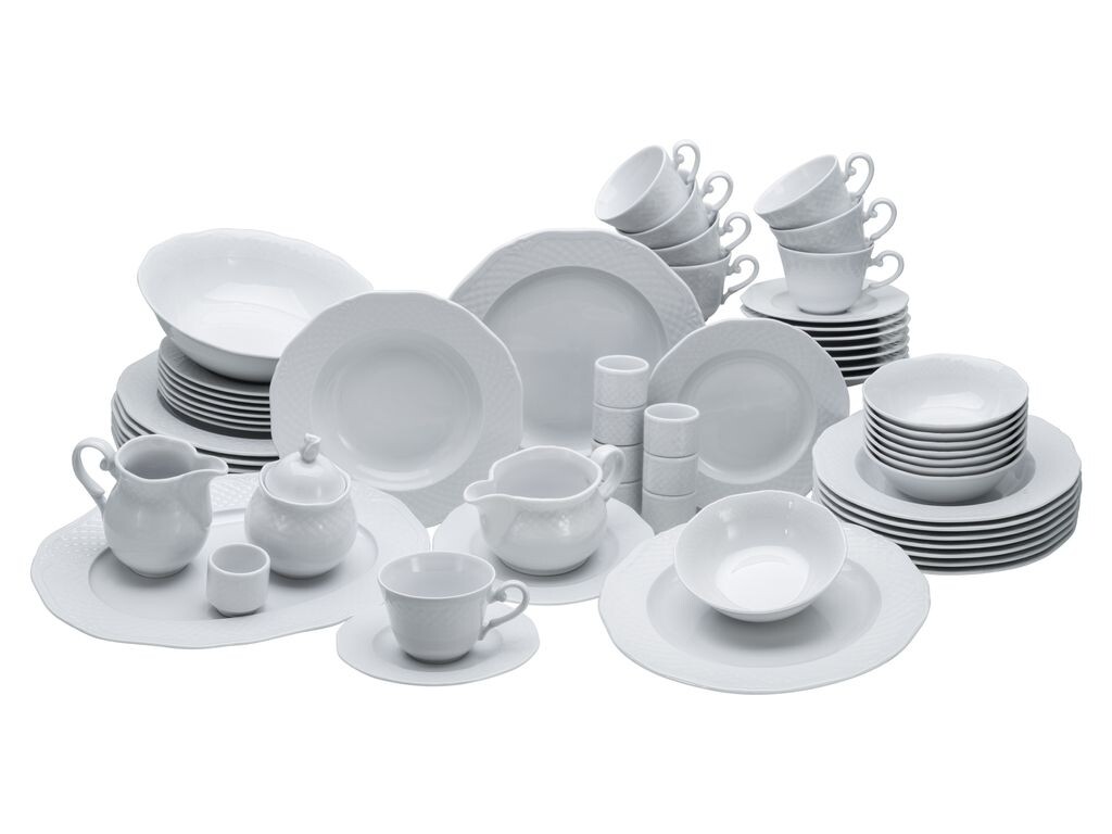 CreaTable, 16072, Arianne Weiss, комбинированный сервиз, 61 предмет, фарфор, белый
CreaTable, 16072, Arianne Weiss, комбинированный сервиз, 61 предмет, фарфор, белый