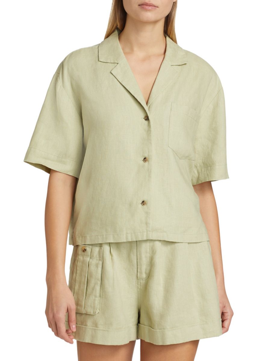 Рубашка из тяжелого льна для похода ATM Anthony Thomas Melillo, цвет Morning Mist
Рубашка из тяжелого льна для похода ATM Anthony Thomas Melillo, цвет Morning Mist