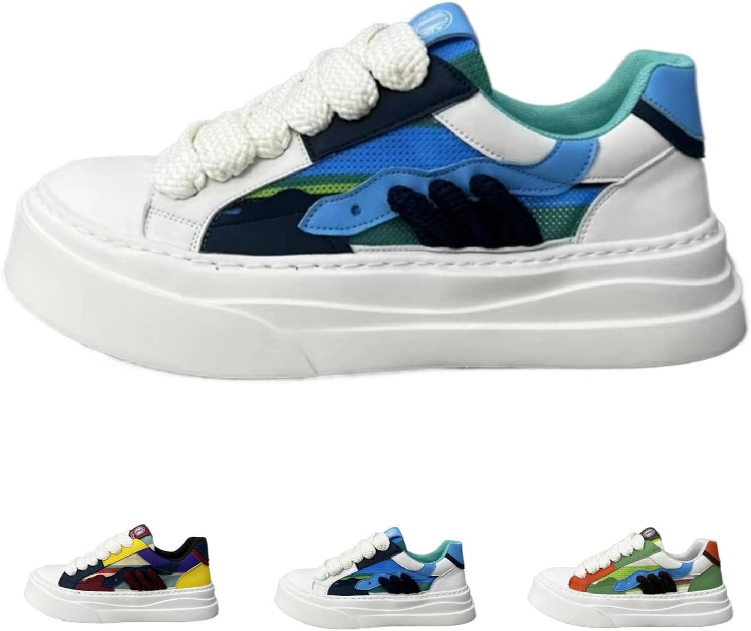 Мужские кроссовки MACEFIL с цветными вставками, массивная подошва, модная платформа, толстые шнурки, дышащие повседневные кроссовки для мужчин, Blue-multi
Мужские кроссовки MACEFIL с цветными вставками, массивная подошва, модная платформа, толстые шнурки, дышащие повседневные кроссовки для мужчин, Blue-multi