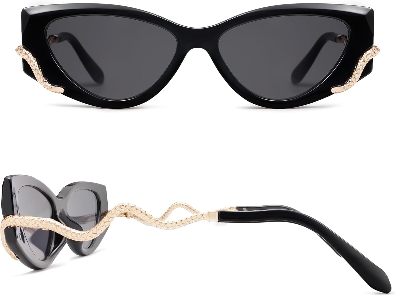 Ретро-солнцезащитные очки в стиле Y2K с змеиной кожей для женщин, стильные «кошачий глаз» в стиле 90-х, узкие модные солнцезащитные очки AP3667 Appassal, C2 Black/Gold Snake
Ретро-солнцезащитные очки в стиле Y2K с змеиной кожей для женщин, стильные «кошачий глаз» в стиле 90-х, узкие модные солнцезащитные очки AP3667 Appassal, C2 Black/Gold Snake