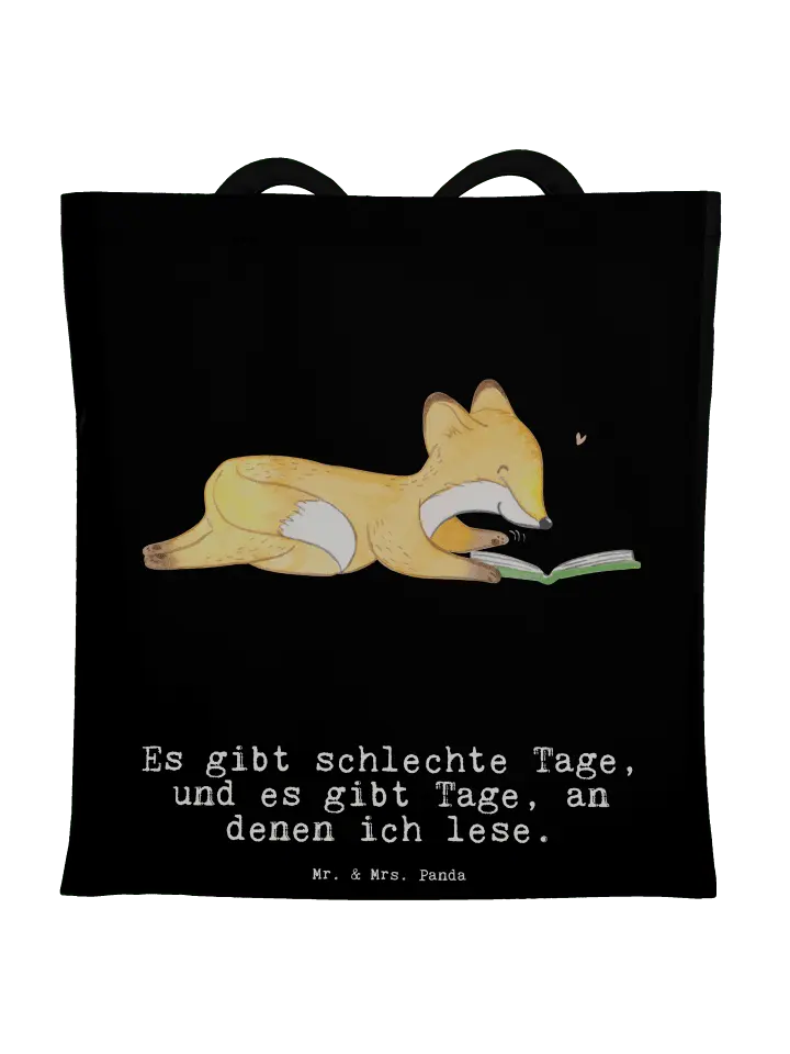 Сумка для переноски Mr & Mrs Panda Fuchs Lesen, черный 
Сумка для переноски Mr & Mrs Panda Fuchs Lesen, черный