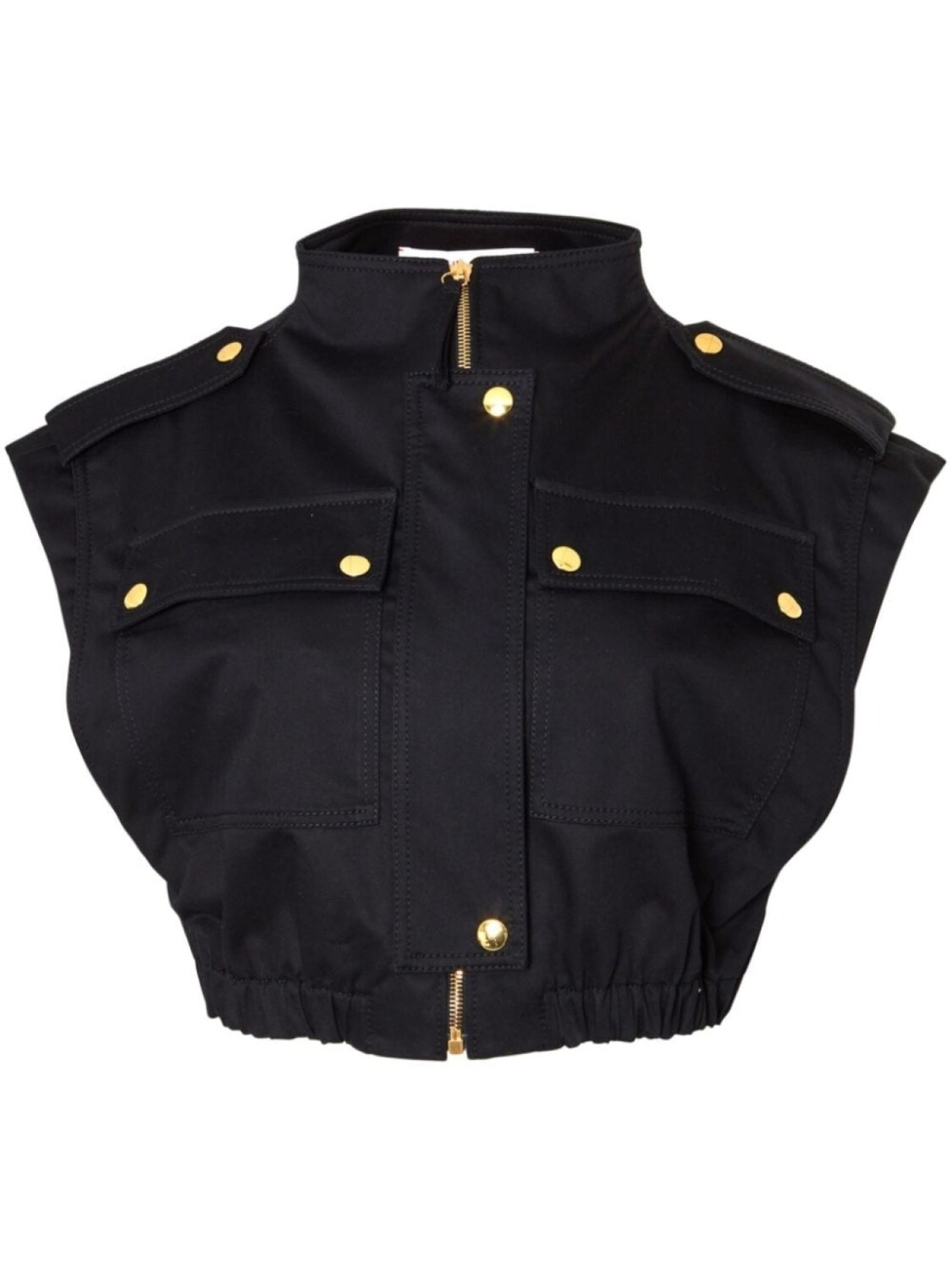 Укороченный жилет на молнии Carolina Herrera, черный
Укороченный жилет на молнии Carolina Herrera, черный