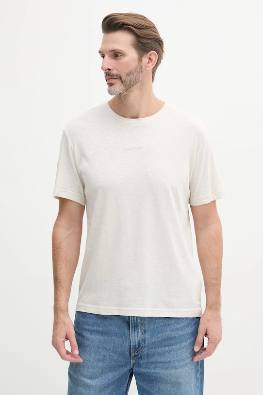 Футболка с добавлением льна Calvin Klein, бежевый
Футболка с добавлением льна Calvin Klein, бежевый