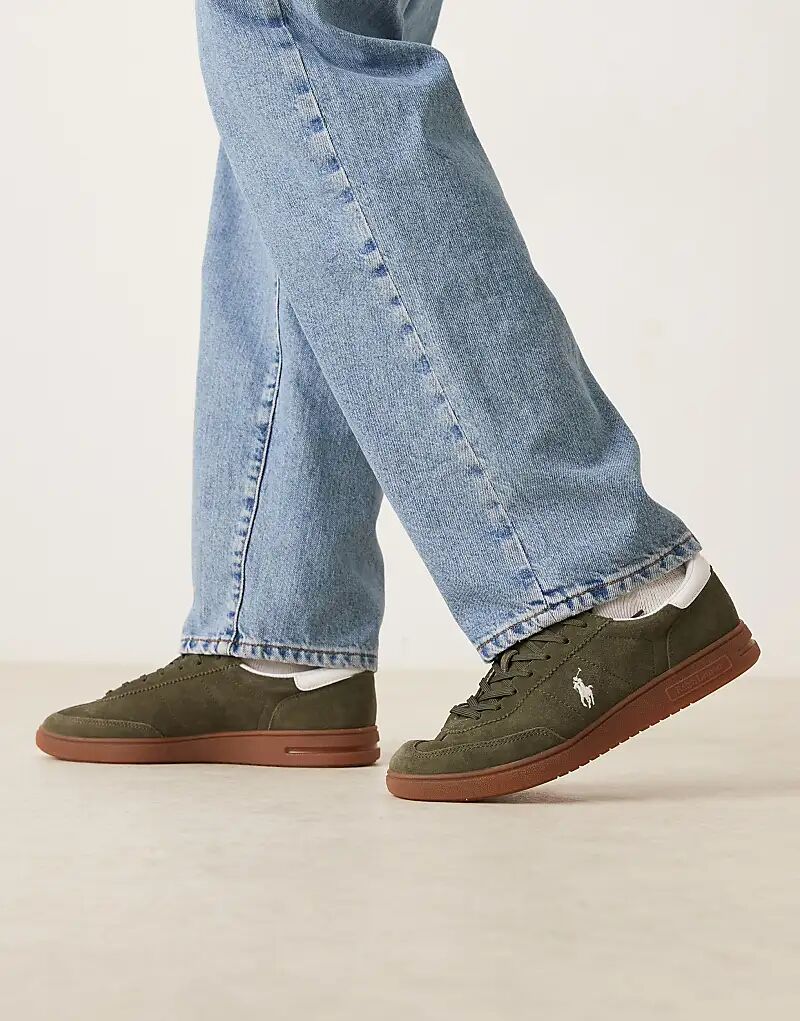 Замшевые кроссовки Polo Ralph Lauren с логотипом Polo цвета хаки
Замшевые кроссовки Polo Ralph Lauren с логотипом Polo цвета хаки