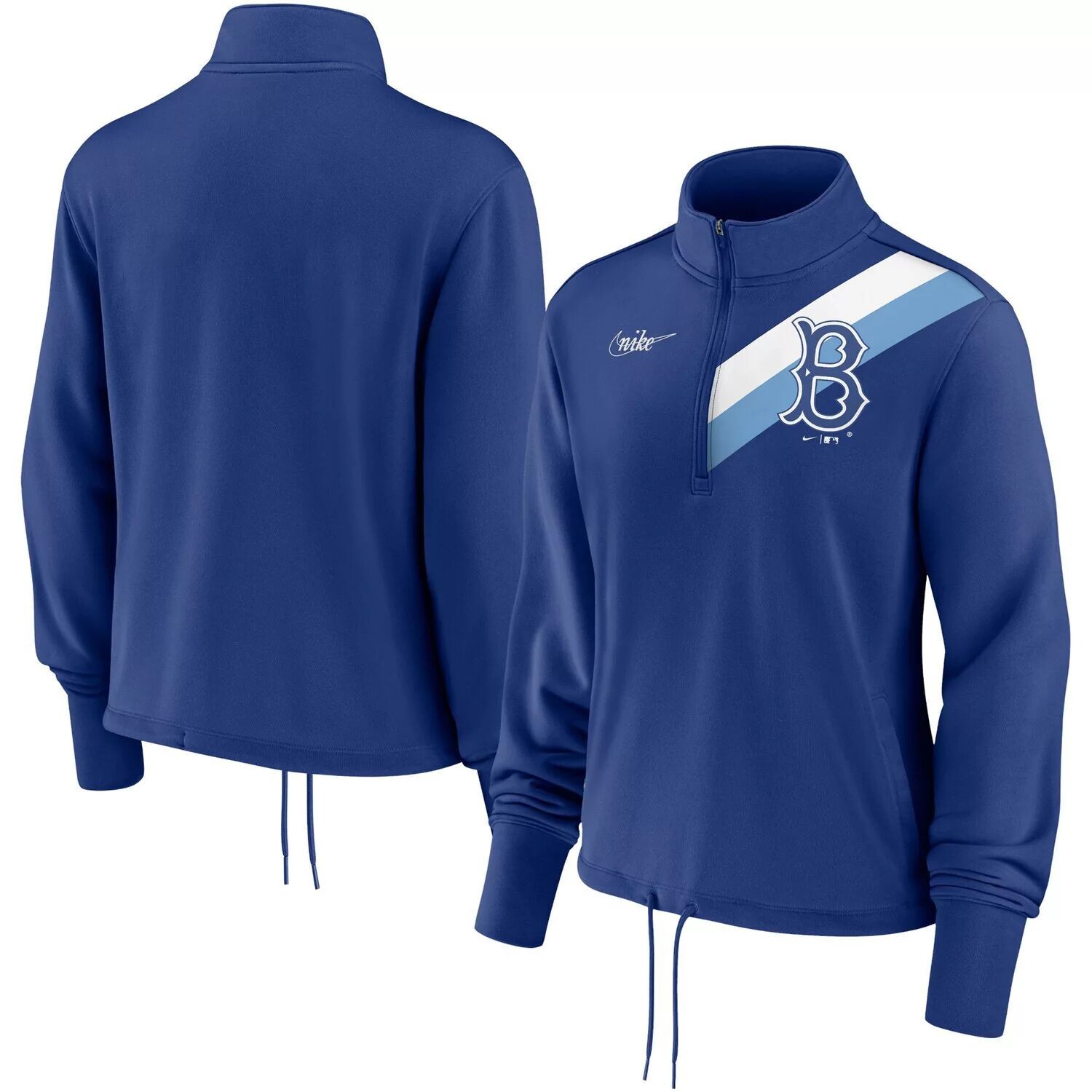 Женский пуловер с молнией до половины длины и полоской Nike Royal Brooklyn Dodgers Cooperstown Collection Nike
Женский пуловер с молнией до половины длины и полоской Nike Royal Brooklyn Dodgers Cooperstown Collection Nike