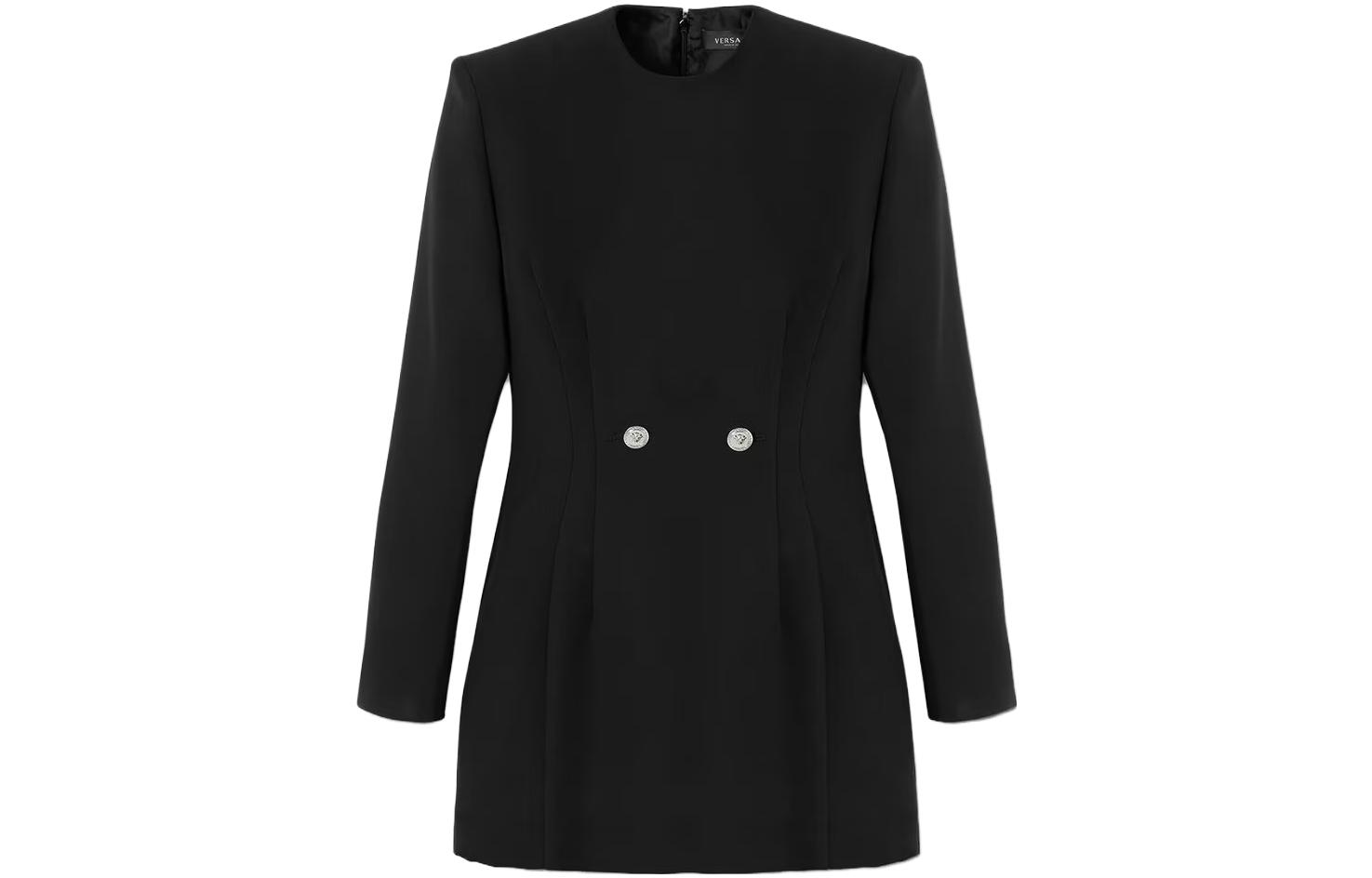 Пуговичная длинная платье с длинными рукавами VERSACE, черный
Пуговичная длинная платье с длинными рукавами VERSACE, черный