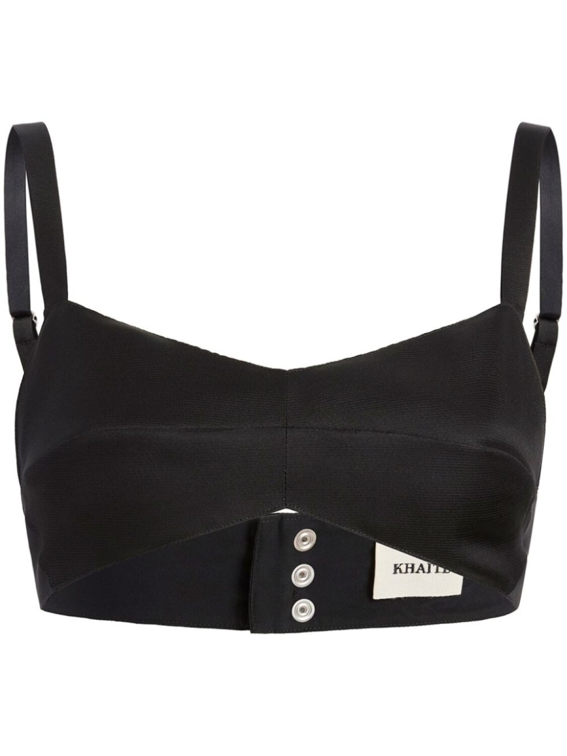 Шелковый топ-бралетт The Knox KHAITE, черный
Шелковый топ-бралетт The Knox KHAITE, черный