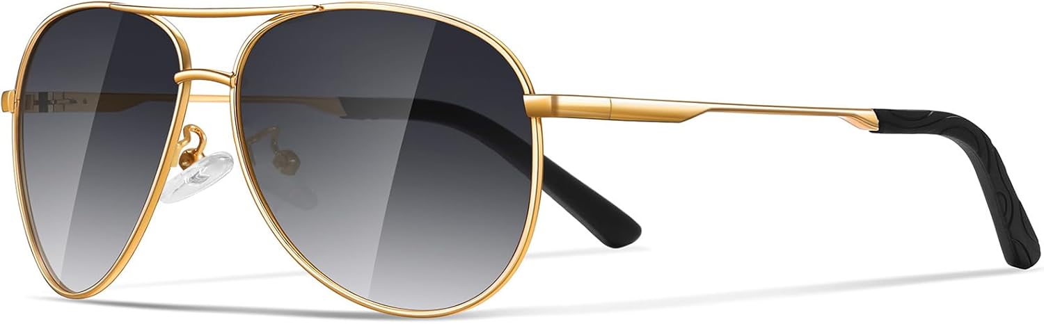 Солнцезащитные очки для мужчин, поляризованные, авиаторские, для мужчин и женщин, для рыбалки, вождения, с металлической оправой и защитой от УФ-излучения UV400 phikttu, Gold+double Grey
Солнцезащитные очки для мужчин, поляризованные, авиаторские, для мужчин и женщин, для рыбалки, вождения, с металлической оправой и защитой от УФ-излучения UV400 phikttu, Gold+double Grey