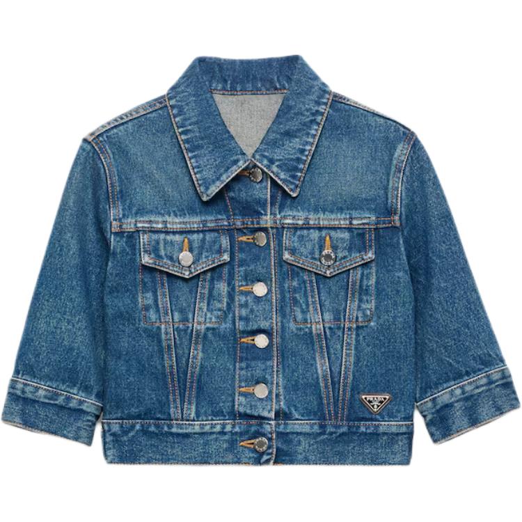 Джинсовая куртка-мини на пуговицах PRADA, синий
Джинсовая куртка-мини на пуговицах PRADA, синий