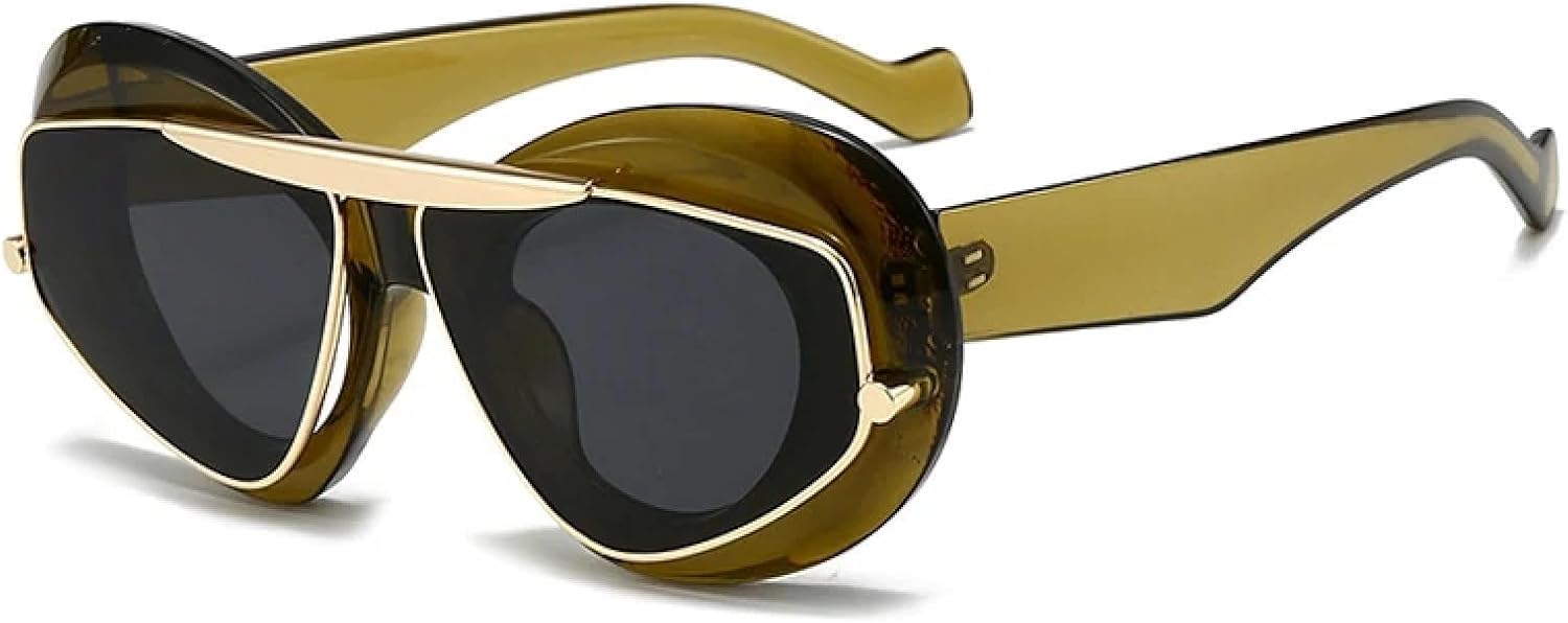 Солнцезащитные очки «кошачий глаз» для женщин и мужчин, увеличенного размера, в стиле ретро, с уникальными линзами, защитой от УФ-излучения UV400, в стиле панк, цвет «желе чай» UATXTAU, Olive Green Gray
Солнцезащитные очки «кошачий глаз» для женщин и мужчин, увеличенного размера, в стиле ретро, с уникальными линзами, защитой от УФ-излучения UV400, в стиле панк, цвет «желе чай» UATXTAU, Olive Green Gray