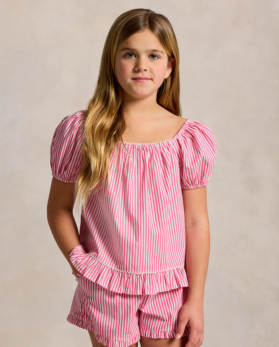 Девичья хлопчатобумажная блузка с короткими рукавами Polo Ralph Lauren, цвет Rosa
Девичья хлопчатобумажная блузка с короткими рукавами Polo Ralph Lauren, цвет Rosa