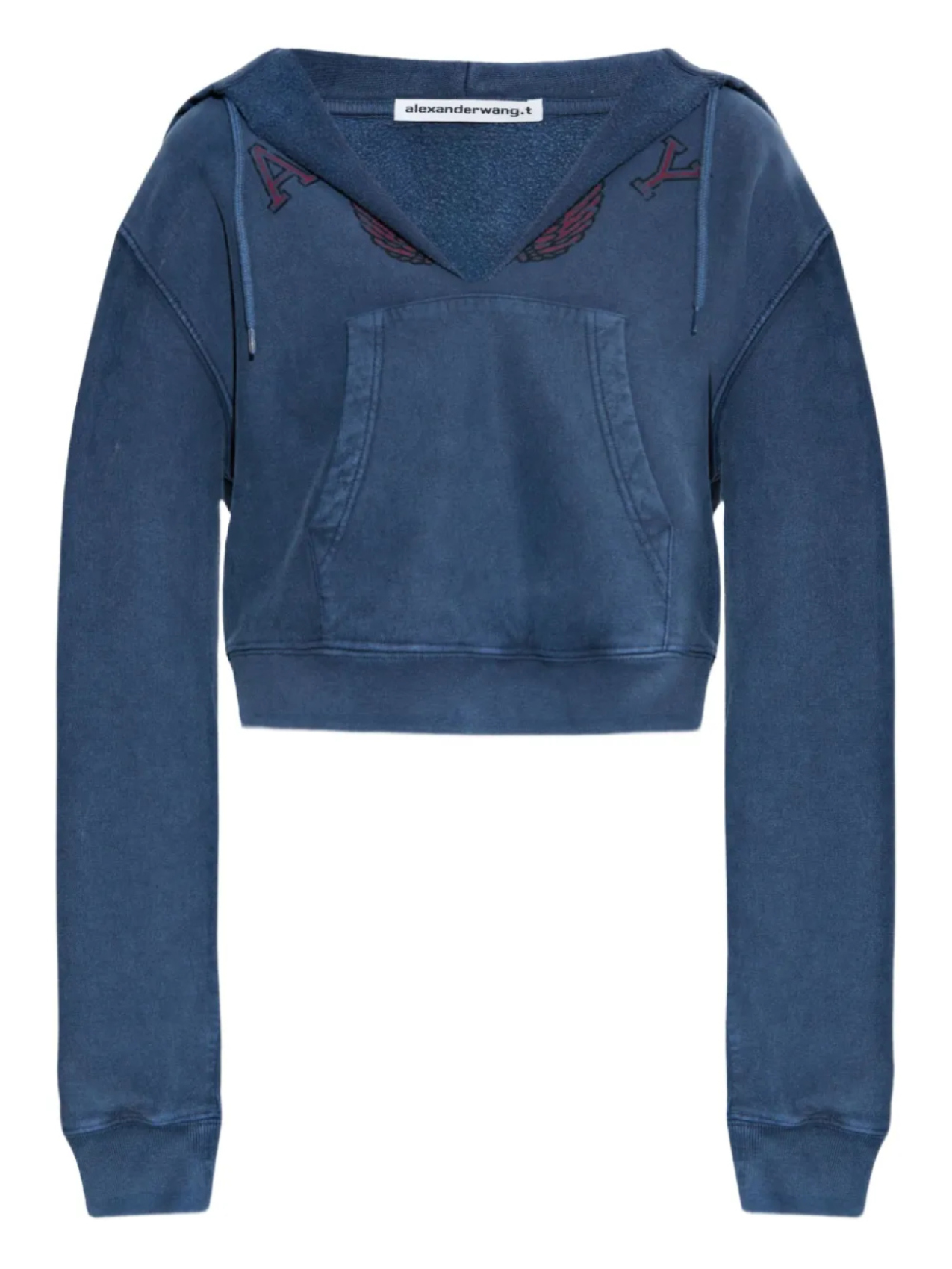 Толстовка с капюшоном из потертого хлопка Alexander Wang, синий
Толстовка с капюшоном из потертого хлопка Alexander Wang, синий