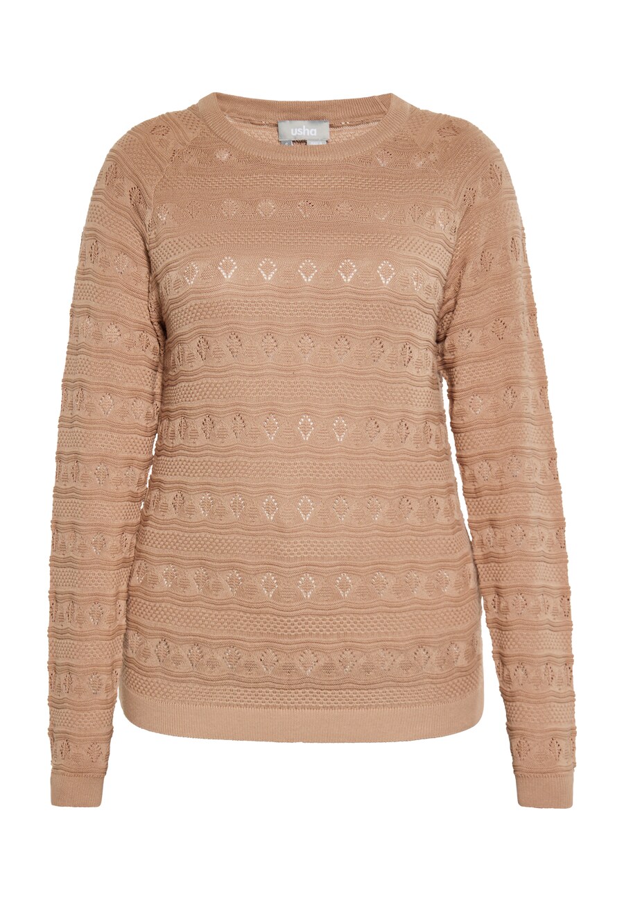 Тонкий вязаный свитер Usha Sweater, серо-коричневый 
Тонкий вязаный свитер Usha Sweater, серо-коричневый