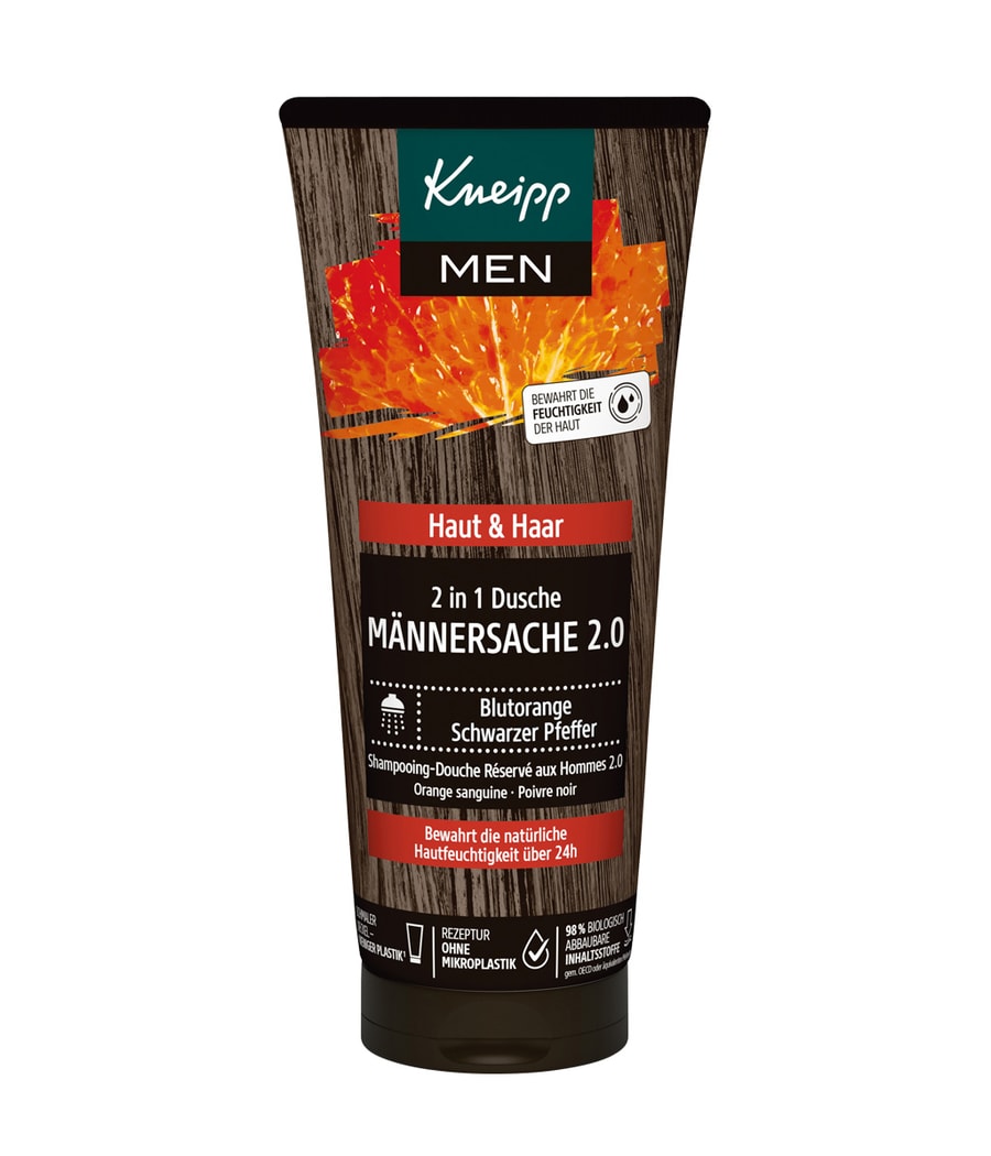 Гель для душа Kneipp Männersache 2.0 - 2in1 Blutorange - Schwarzer Pfeffer, 200 ml
Гель для душа Kneipp Männersache 2.0 - 2in1 Blutorange - Schwarzer Pfeffer, 200 ml