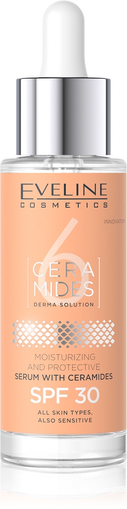 Защитная сыворотка с 6 керамидами для сухой и чувствительной кожи Eveline Cosmetics, spf 30 30 мл
Защитная сыворотка с 6 керамидами для сухой и чувствительной кожи Eveline Cosmetics, spf 30 30 мл