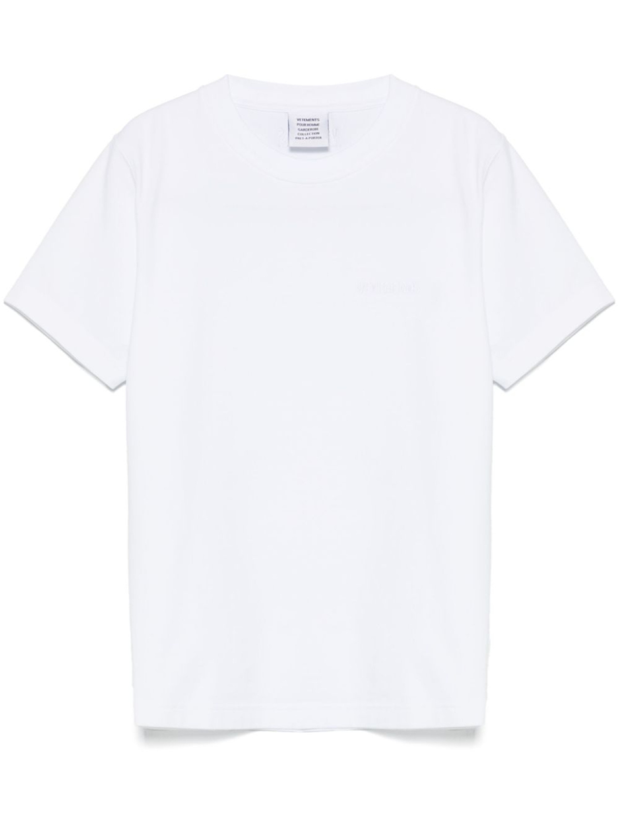 VETEMENTS футболка с вышитым логотипом, белый 
VETEMENTS футболка с вышитым логотипом, белый