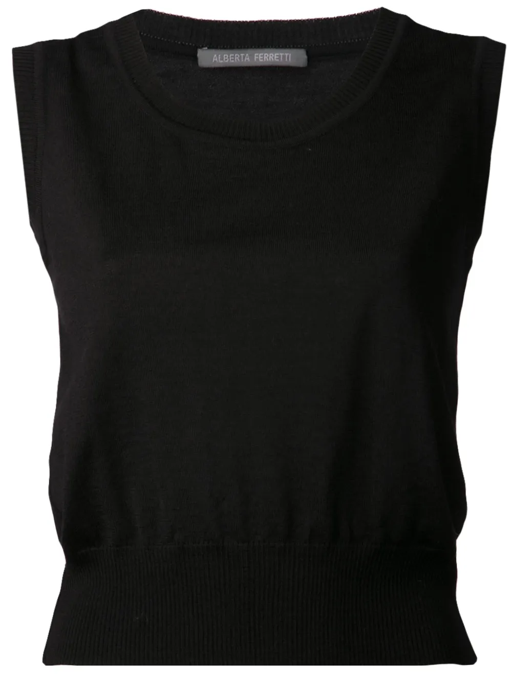 Классический топ с круглой горловиной Alberta Ferretti, черный
Классический топ с круглой горловиной Alberta Ferretti, черный